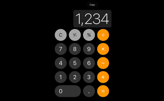 iPhone calculator