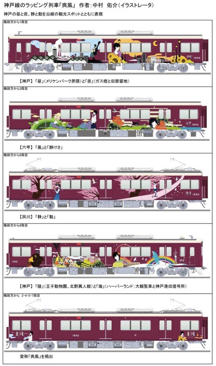 阪急電車 神戸線 宝塚線 京都線に新デザインのラッピング電車が登場