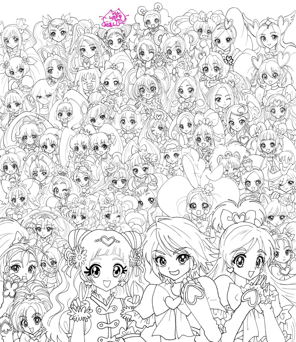 しょこたんの全プリキュアを描いたイラストが凄い たった3時間で55人