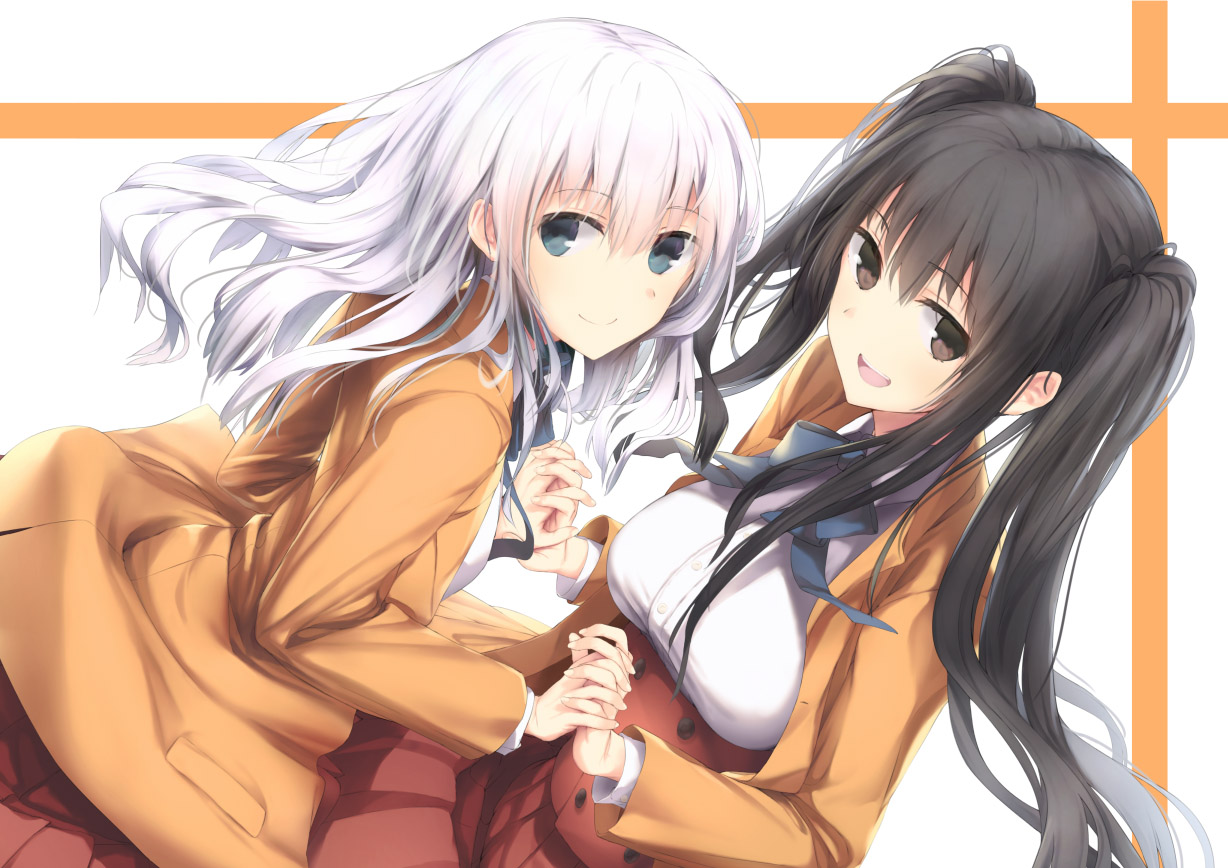 ツインテ黒髪女の子と白髪女の子 増える納豆 さんのイラスト ニコニコ静画 イラスト