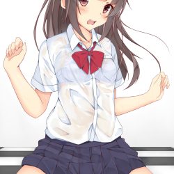 雨に濡れた女の子 のイラストまとめ 衣服の濡れ透けた肌感 哀愁漂う