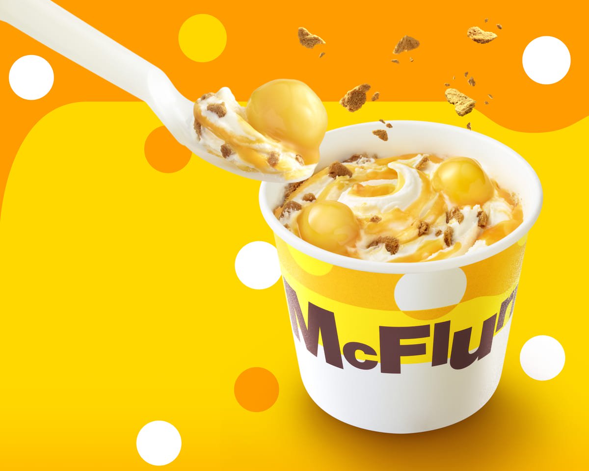 マックフルーリー カスタード 白玉 のっけてみた POP2