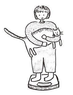 フォトエッセイ『3匹のネコとの思い出』に描かれている猫のイラスト