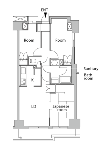 リノベーション前の間取図