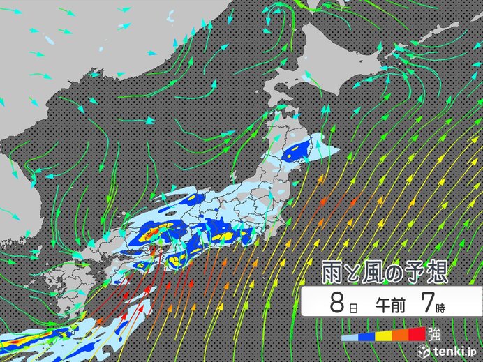 関西 8日午前は北中部で激しい雨 ニコニコニュース