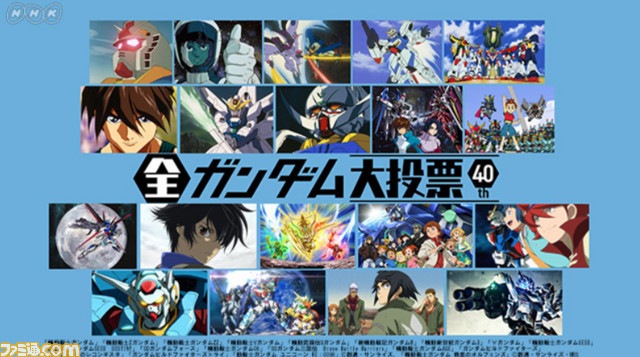 史上初の 全ガンダム大投票 スタート 結果は5月5日のbsプレミアムの生放送にて発表 ニコニコニュース