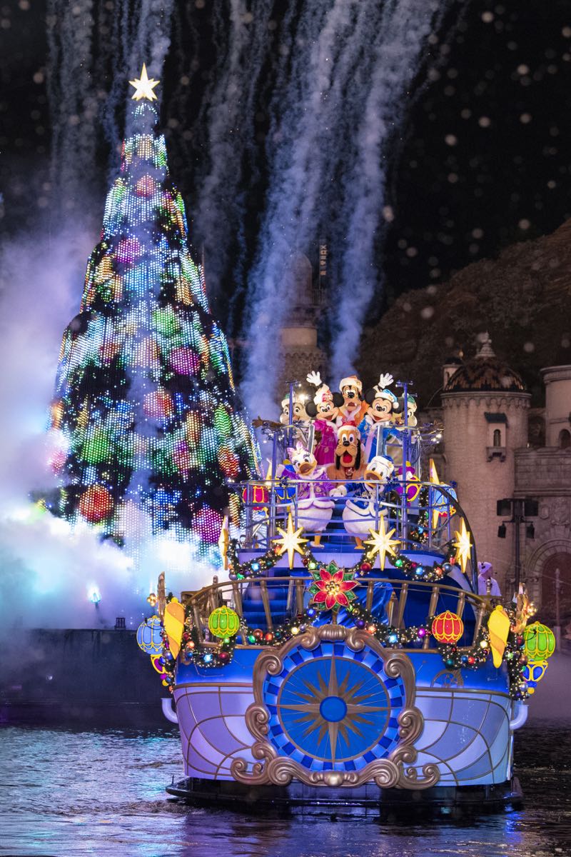 夜の東京ディズニーシーをロマンティックに彩る ディズニー クリスマス2018 カラー オブ クリスマス ニコニコニュース