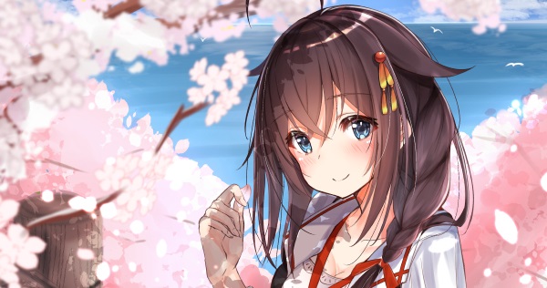 満開の桜と写る女の子は美しい 桜 女子 のイラストまとめ ニコニコニュース