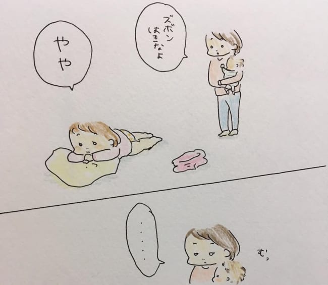 お父さんナイス イヤイヤ期でズボンを履きたがらない娘の対応描く漫画が 笑った ニコニコニュース