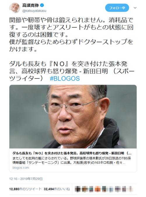 高須克弥 ツイート