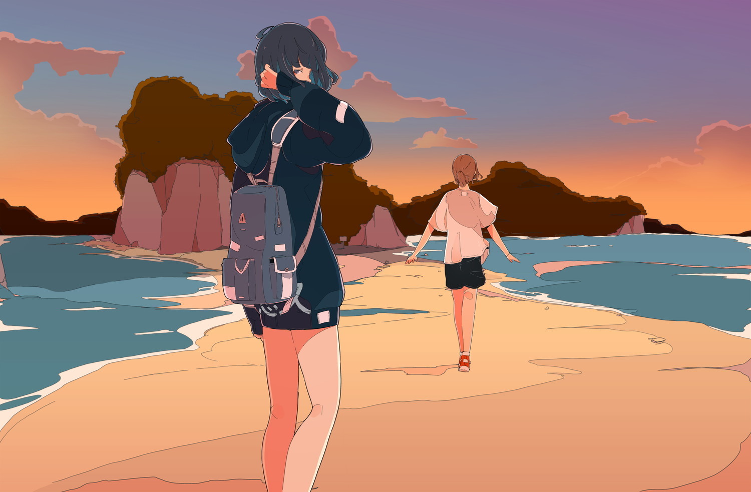 ベスト50 切ない スマホ 壁紙 風景 イラスト