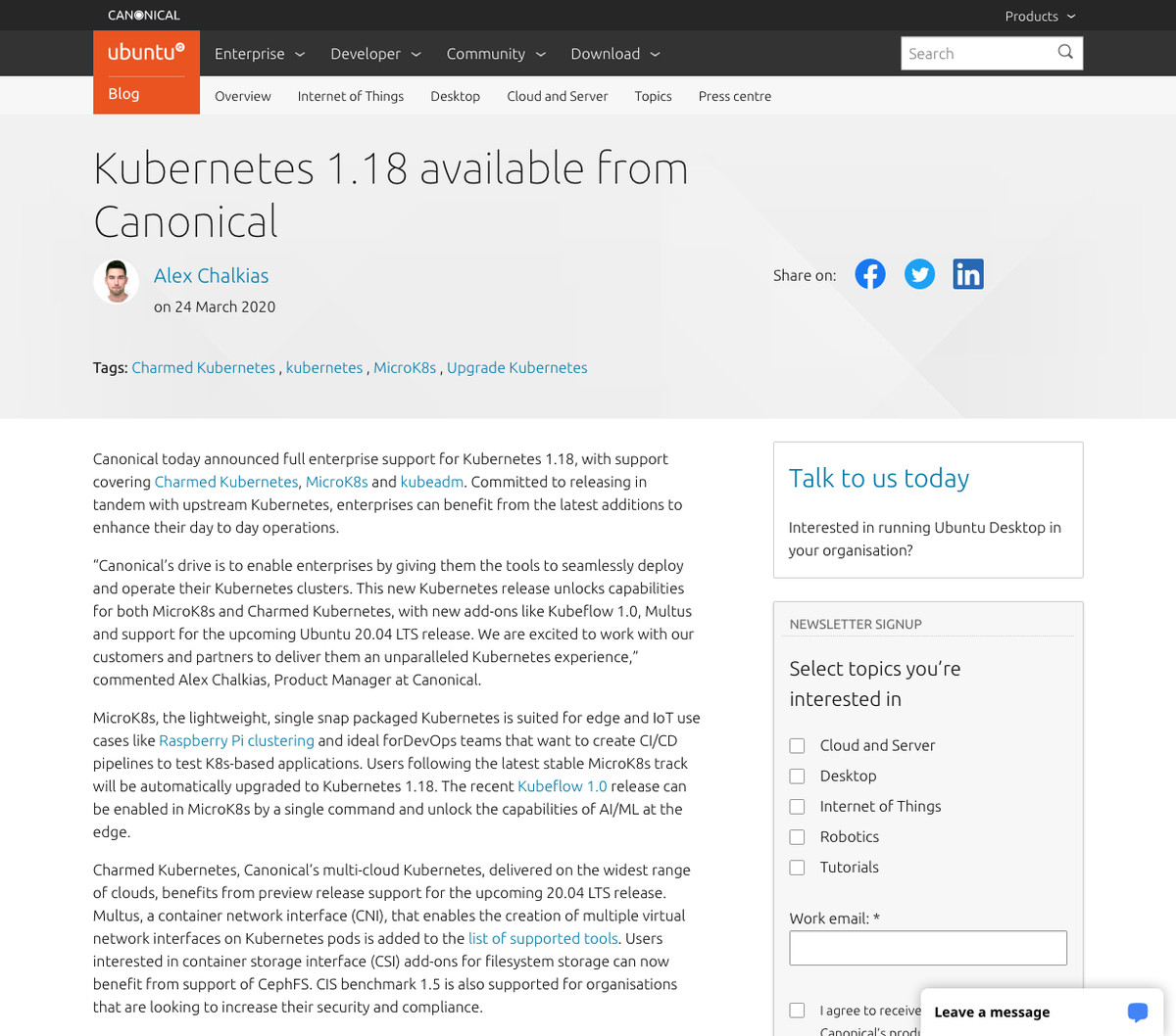 Canonical Kubernetes 1 18 