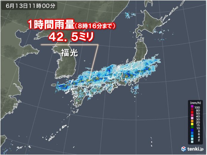 列島に帯状の雨雲 島根県などで激しい雨を観測 土砂災害警戒情報も